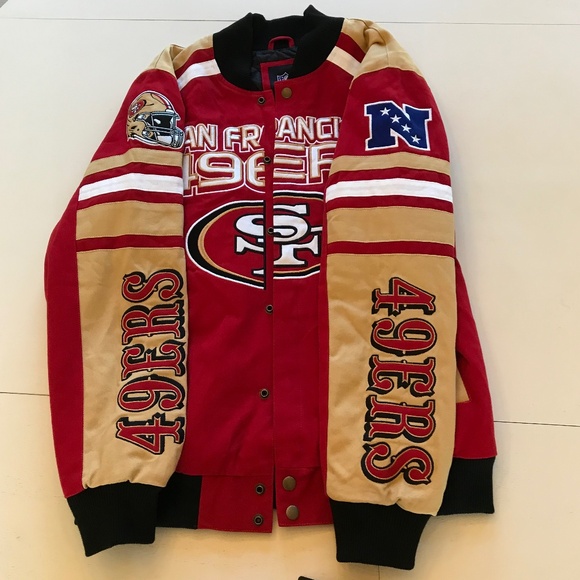 NWT SAN FRANCISCO 49ERS RACING FULL-SNAP JACKET - Picture 11 of 12